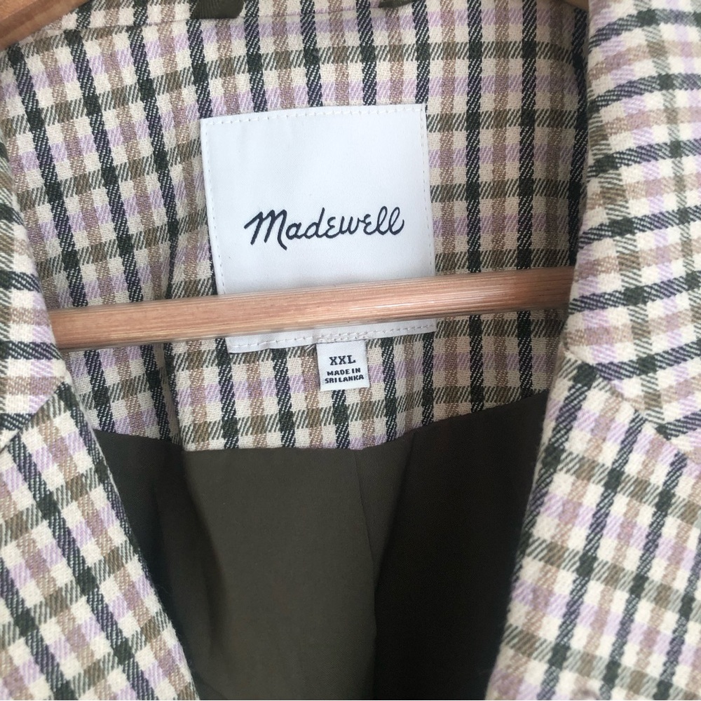 Madewell size XXL Regular Dorset Blazer in Albermarle Plaid - Picture 6 of 7